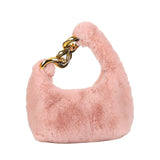 Plush Velvet Crescent Bag For Women, Simple And Fashionable
