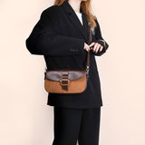 Retro Patchwork Shoulder Bag For Women